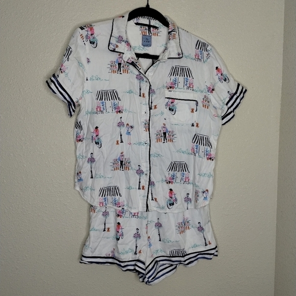 Jane And Bleecker Pajamas Short Set Size Medium - Picture 1 of 7